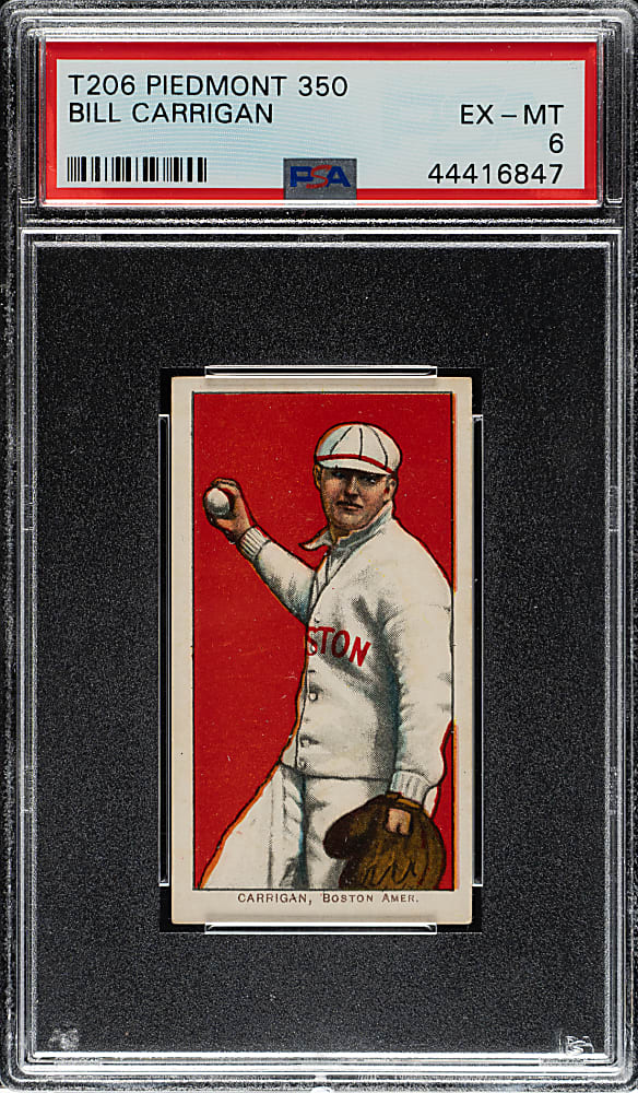 1909-1911 T206 White Border Bill Carrigan PSA EX-MT 6