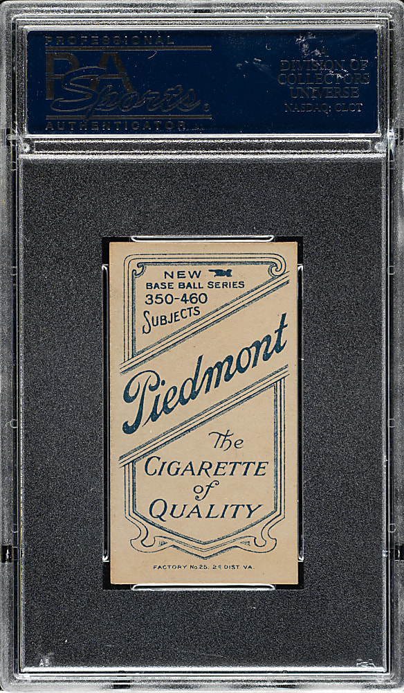 1909-1911 T206 White Border Heinie Wagner Bat on Right Shoulder PSA EX-MT 6