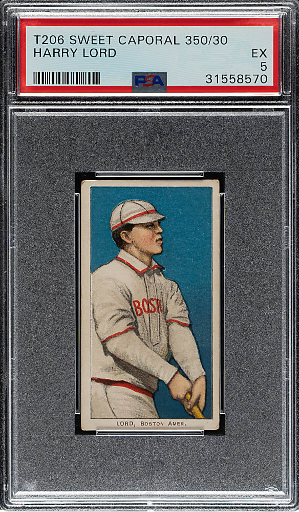 1909-1911 T206 White Border Harry Lord PSA EX 5