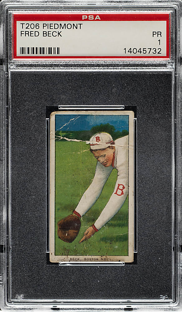 1909-1911 T206 White Border Fred Beck PSA POOR 1