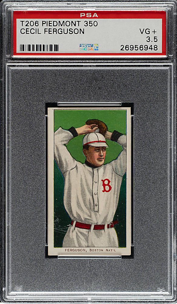 1909-1911 T206 White Border Cecil Ferguson PSA VG+ 3.5