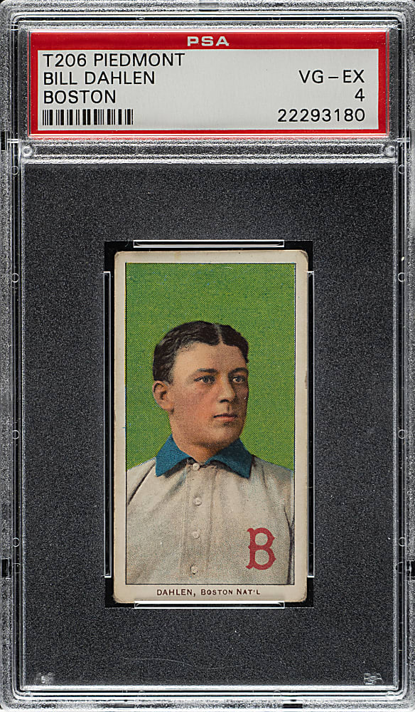 1909-1911 T206 White Border Bill Dahlen Boston PSA VG-EX 4