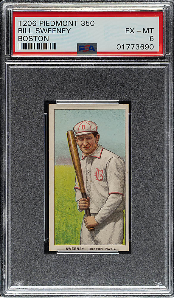1909-1911 T206 White Border Bill Sweeney PSA EX-MT 6
