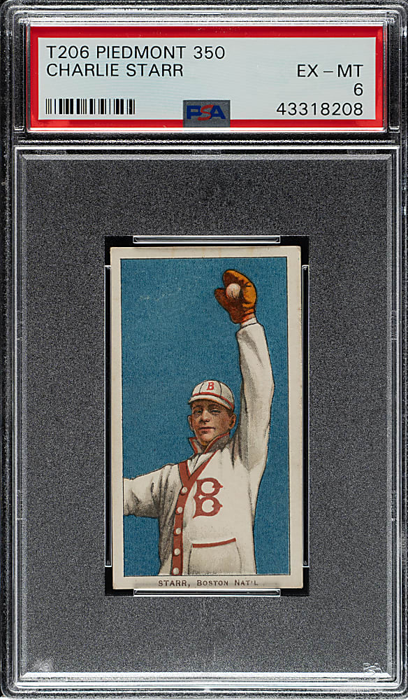 1909-1911 T206 White Border Charlie Starr PSA EX-MT 6