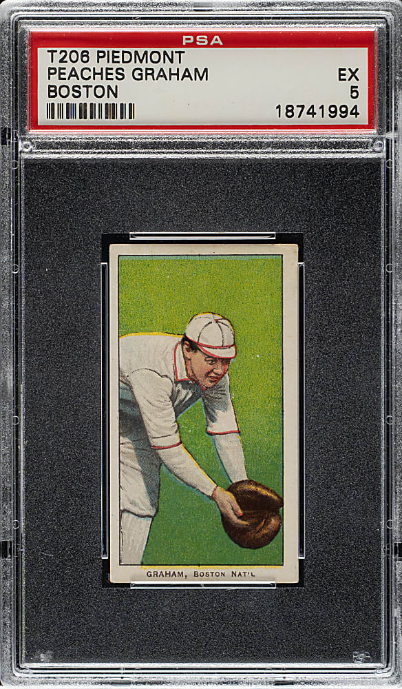 1909-1911 T206 White Border Peaches Graham PSA EX 5