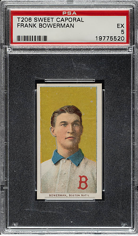 1909-1911 T206 White Border Frank Bowerman PSA EX 5