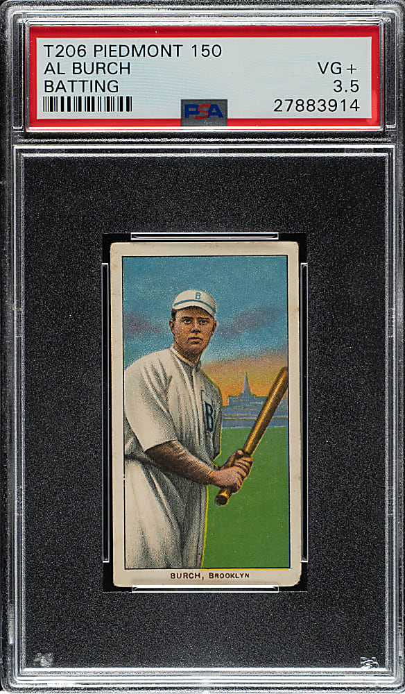 1909-1911 T206 White Border Al Burch Batting PSA VG+ 3.5