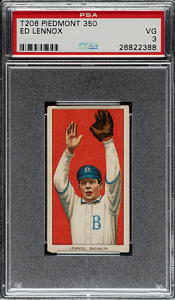 1909-1911 T206 White Border Ed Lennox PSA VG 3
