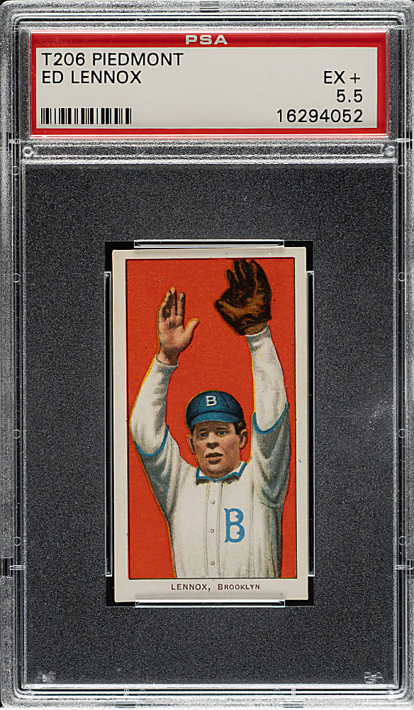 1909-1911 T206 White Border Ed Lennox PSA EX+ 5.5