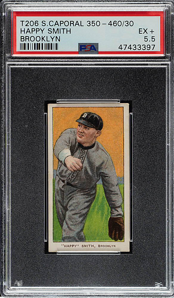 1909-1911 T206 White Border Happy Smith PSA EX+ 5.5