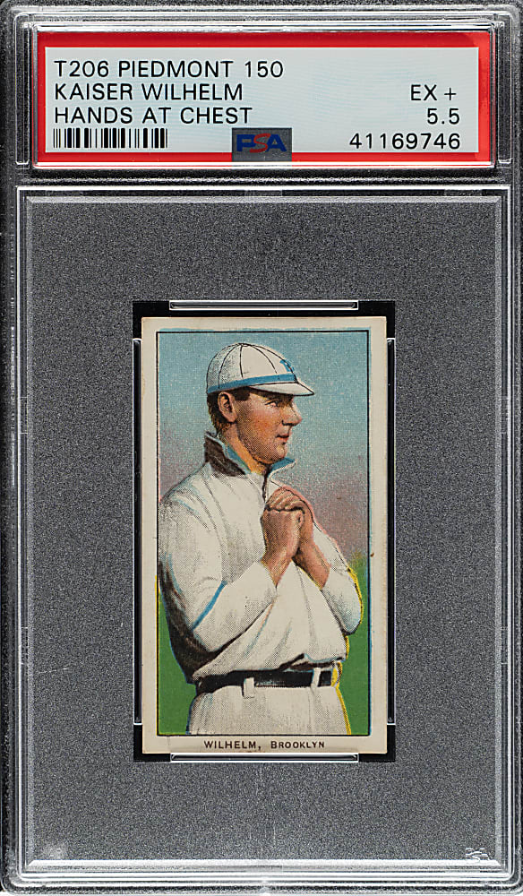 1909-1911 T206 White Border Kaiser Wilhelm Hands At Chest PSA EX+ 5.5
