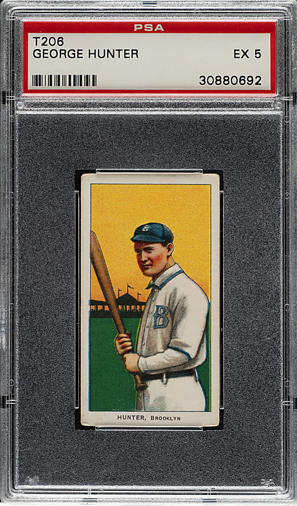 1909-1911 T206 White Border George Hunter PSA EX 5