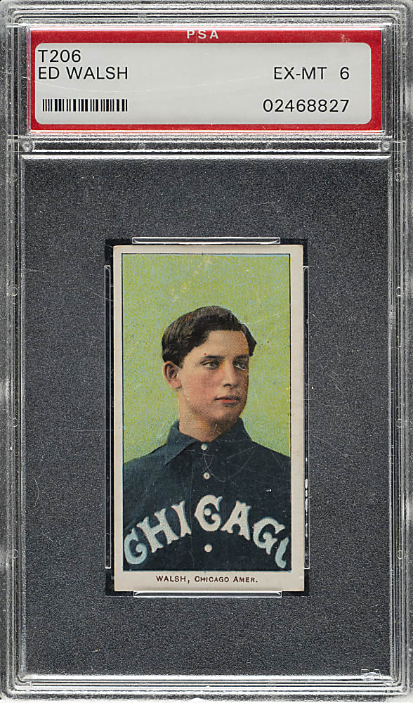 1909-1911 T206 White Border Ed Walsh PSA EX-MT 6