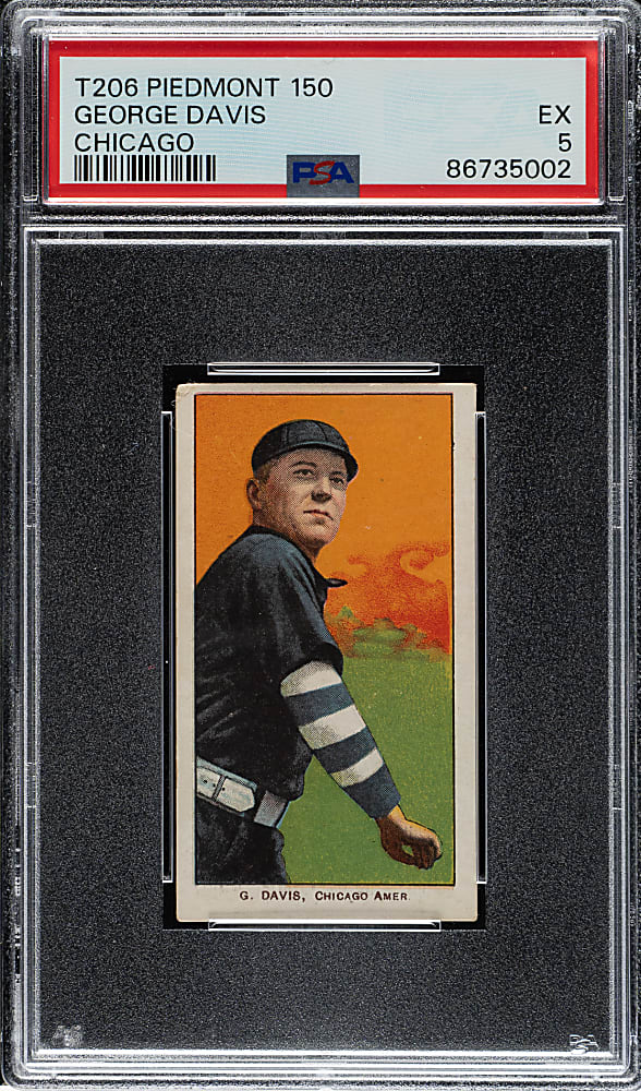 1909-1911 T206 White Border George Davis PSA EX 5