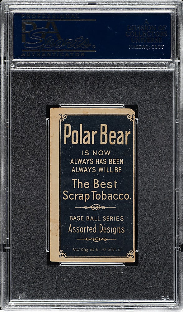 1909-1911 T206 White Border Patsy Dougherty Arm In Air PSA VG+ 3.5 - Polar Bear Back