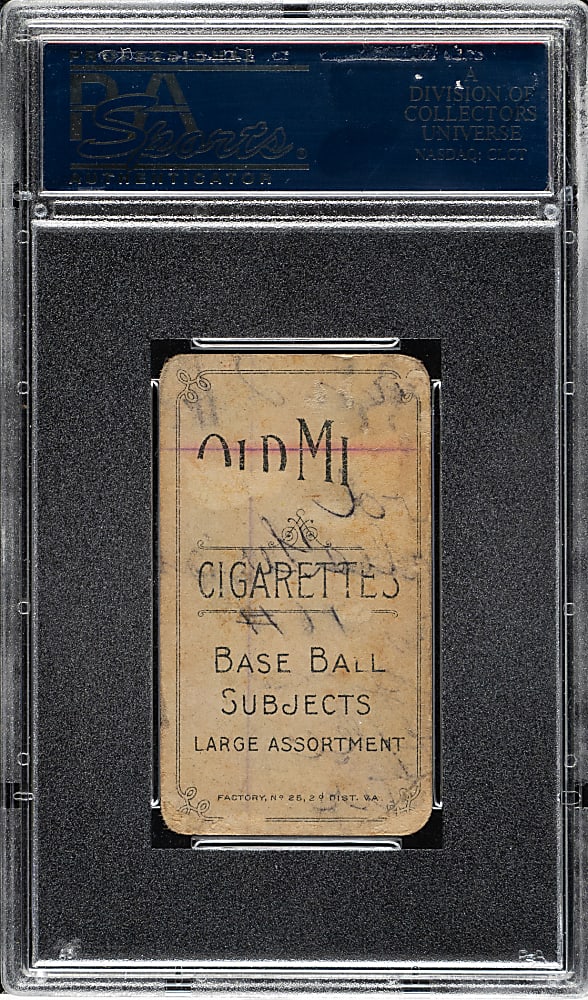 1909-1911 T206 White Border Fred Parent PSA Authentic - Old Mill Back