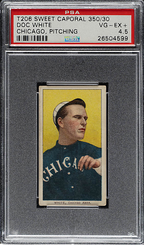 1909-1911 T206 White Border Doc White Pitching PSA VG-EX+ 4.5