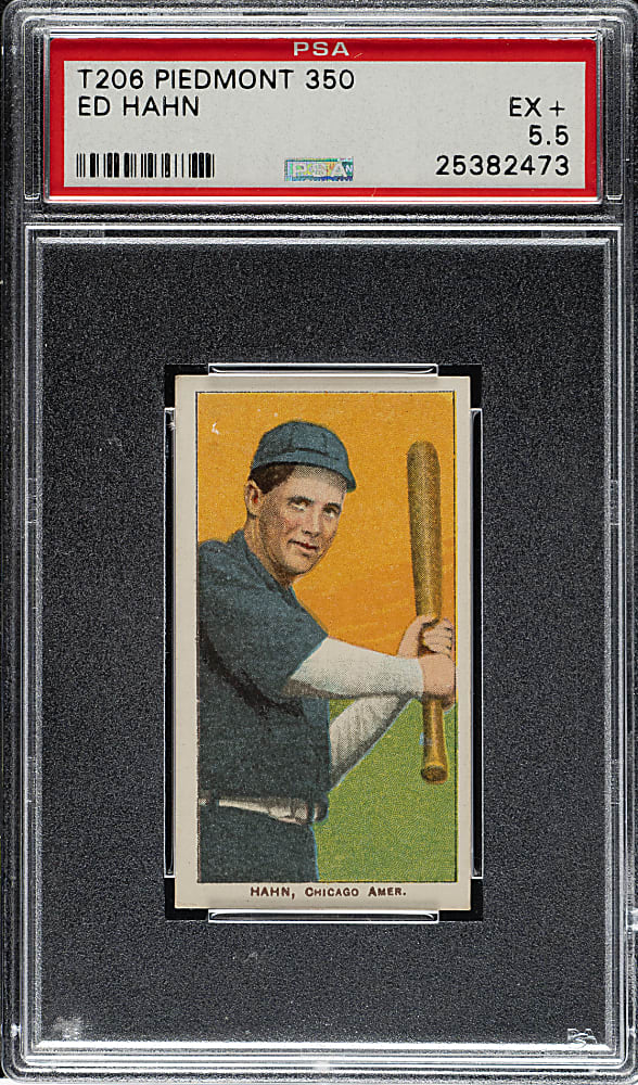 1909-1911 T206 White Border Ed Hahn PSA EX+ 5.5