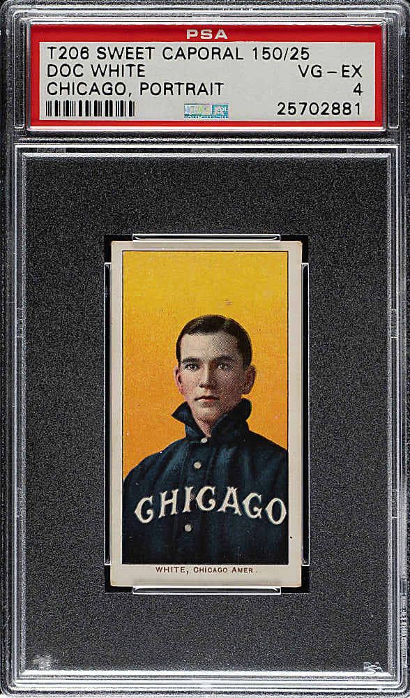 1909-1911 T206 White Border Doc White Portrait PSA VG-EX 4
