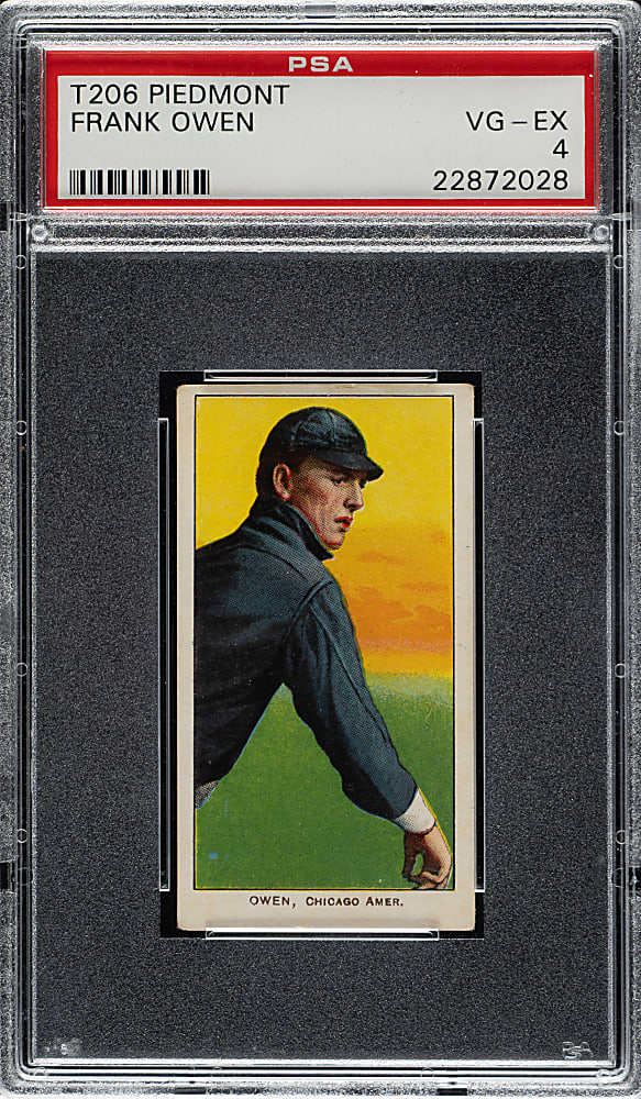 1909-1911 T206 White Border Frank Owen PSA VG-EX 4