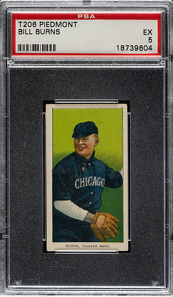 1909-1911 T206 White Border Bill Burns PSA EX 5