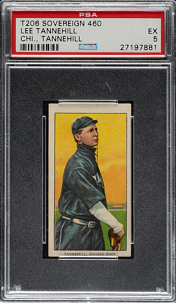 1909-1911 T206 White Border Lee Tannehill (Tannehill on Front) PSA EX 5 - Sovereign 460 Back