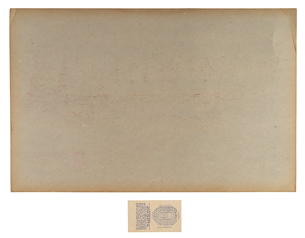 1952 Second Annual NFL All-Star Pro Bowl Broadside with Otto Graham and Ticket Stub Pair