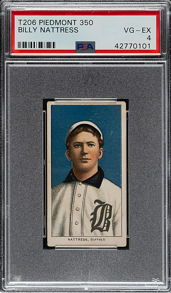 1909-1911 T206 White Border Billy Nattress PSA VG-EX 4