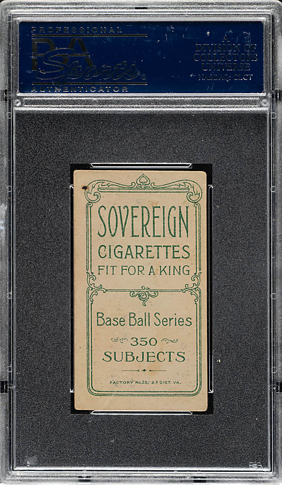 1909-1911 T206 White Border Dummy Taylor PSA EX 5 - Sovereign 350 Back