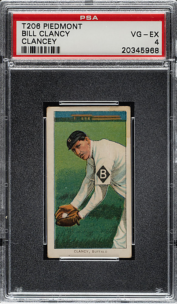 1909-1911 T206 White Border Bill Clancy PSA VG-EX 4