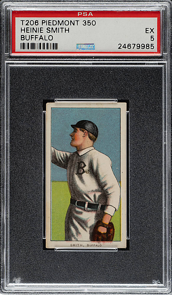 1909-1911 T206 White Border Heinie Smith PSA EX 5