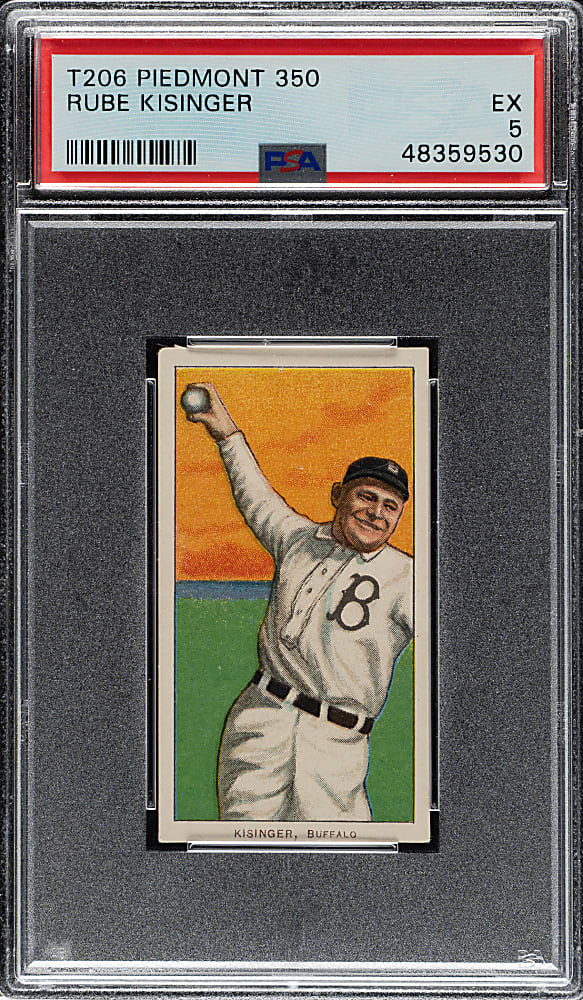 1909-1911 T206 White Border Rube Kisinger PSA EX 5