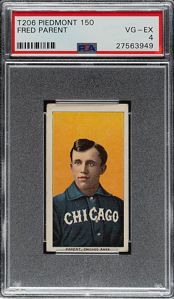 1909-1911 T206 White Border Fred Parent PSA VG-EX 4