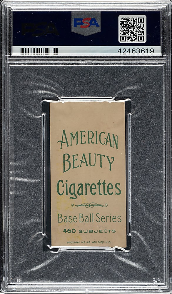 1909-1911 T206 White Border Chick Gandil PSA EX 5 - American Beauty 460 Back