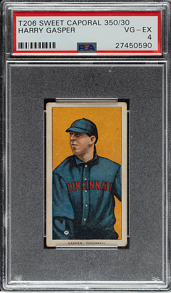 1909-1911 T206 White Border Harry Gasper PSA VG-EX 4