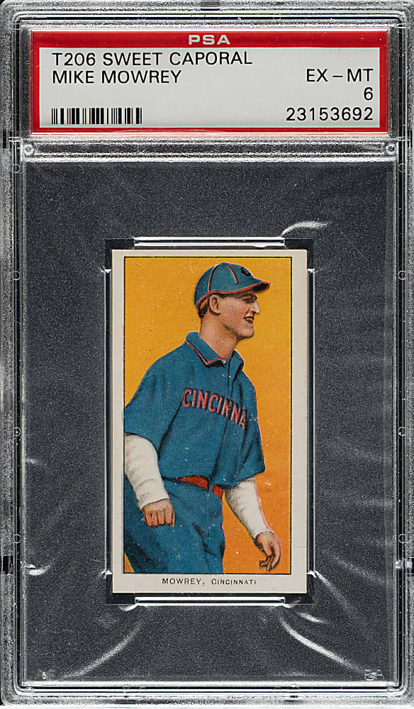 1909-1911 T206 White Border Mike Mowrey PSA EX-MT 6