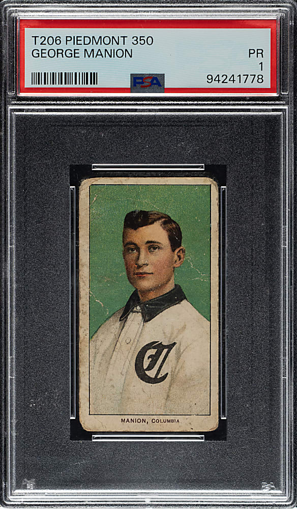 1909-1911 T206 White Border George Manion Southern Leaguer PSA POOR 1