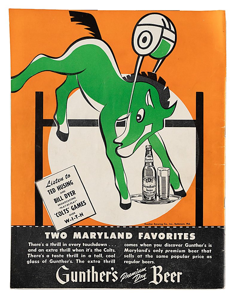 1948 Baltimore Colts (vs. Brooklyn Dodgers) AAFC Football Program