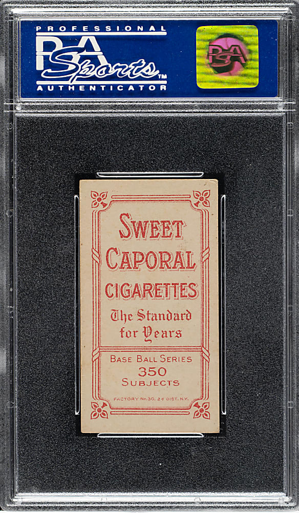 1909-1911 T206 White Border Frank Chance Portrait Yellow Background PSA EX-MT 6