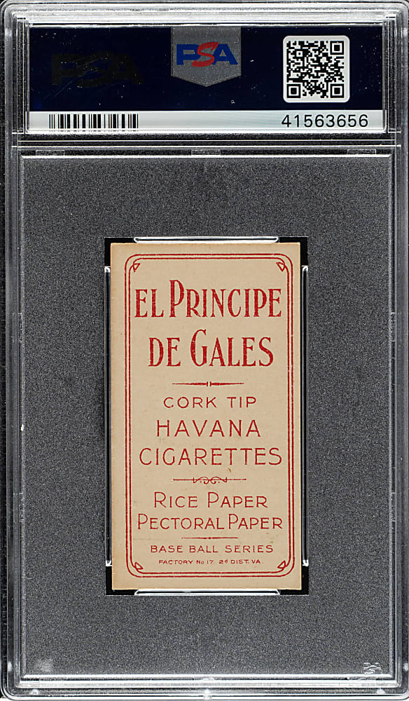 1909-1911 T206 White Border Frank Chance Batting PSA EX-MT 6 - El Principe De Gales Back