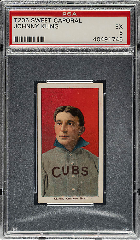 1909-1911 T206 White Border Johnny Kling PSA EX 5