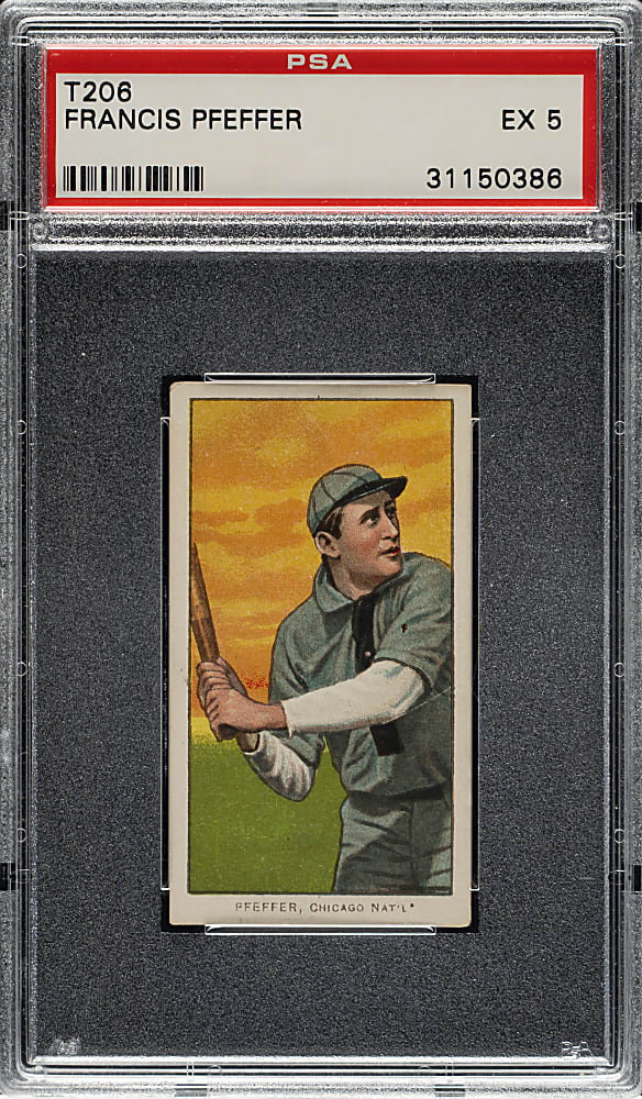 1909-1911 T206 White Border Francis Pfeffer PSA EX 5 - Sovereign 460 Back