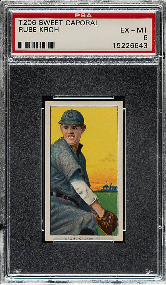 1909-1911 T206 White Border Rube Kroh PSA EX-MT 6