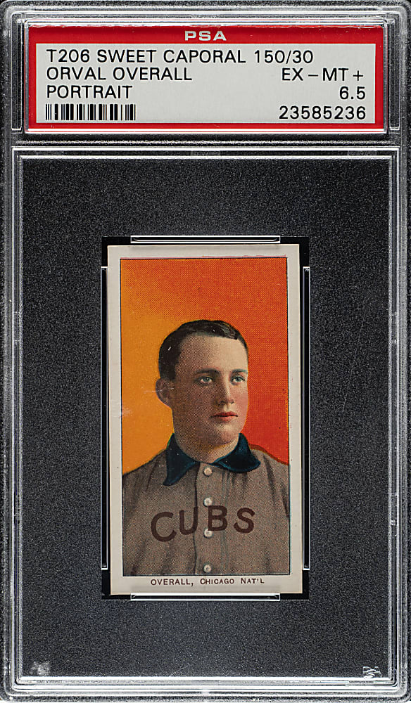1909-1911 T206 White Border Orval Overall Portrait PSA EX-MT+ 6.5