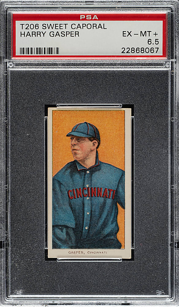 1909-1911 T206 White Border Harry Gasper PSA EX-MT+ 6.5