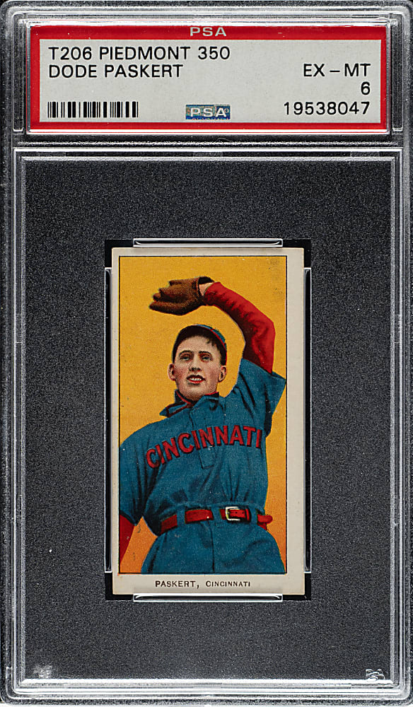 1909-1911 T206 White Border Dode Paskert PSA EX-MT 6