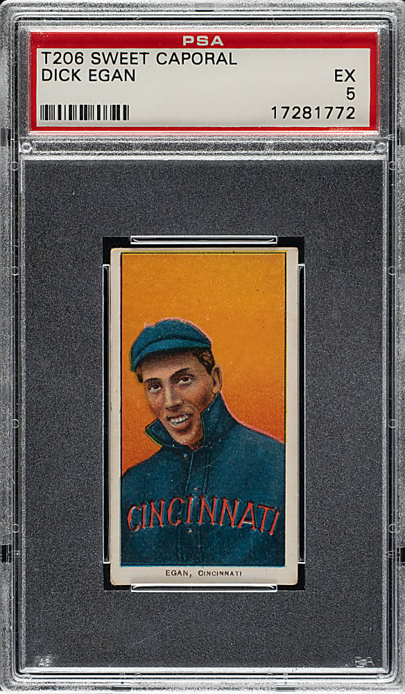 1909-1911 T206 White Border Dick Egan PSA EX 5