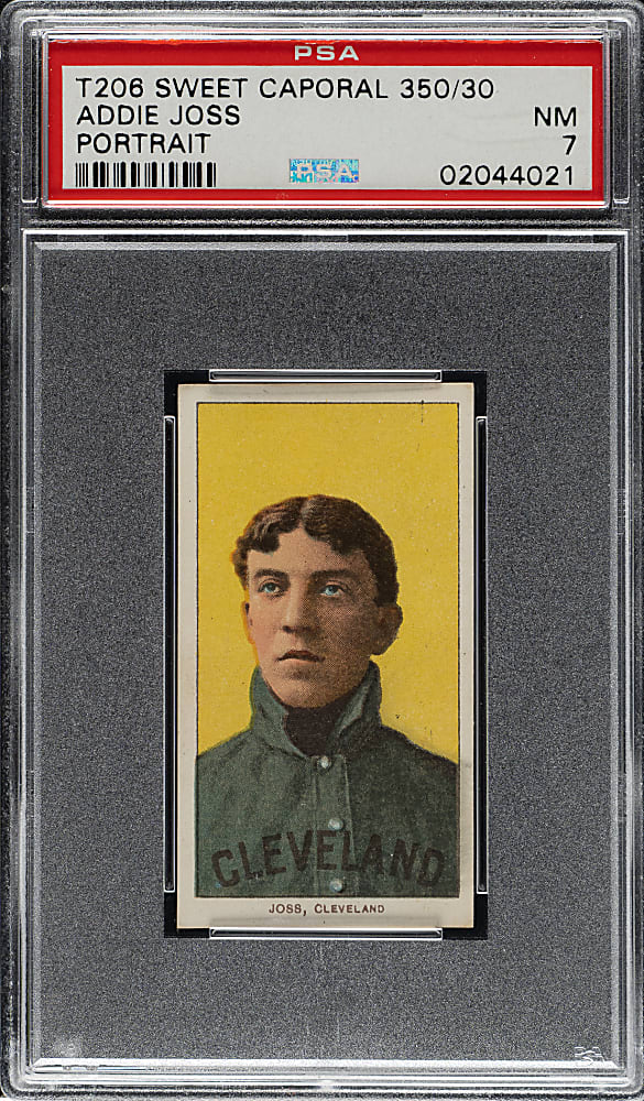 1909-1911 T206 White Border Addie Joss Portrait PSA NM 7