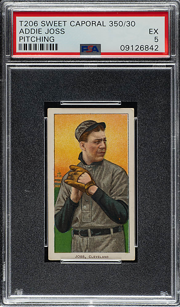 1909-1911 T206 White Border Addie Joss Pitching PSA EX 5