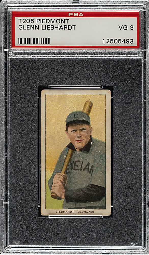 1909-1911 T206 White Border Glenn Liebhardt PSA VG 3